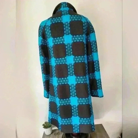 Per se teal and blue 100% wool jacket with toggle buttons. Size 6 - Picture 8 of 11